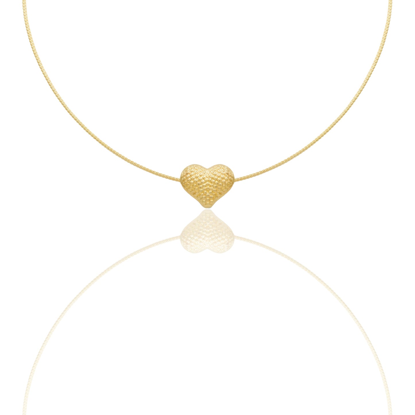 Collane Oro Giallo Elettroformato  Solo Oro Lunghezza cuore cm. 1,5 Larghezza Cuore cm. 1,8 Spessore Cuore mm. 8