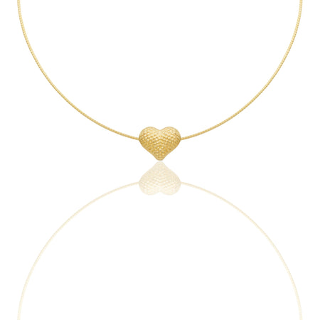 Collane Oro Giallo Elettroformato  Solo Oro Lunghezza cuore cm. 1,5 Larghezza Cuore cm. 1,8 Spessore Cuore mm. 8