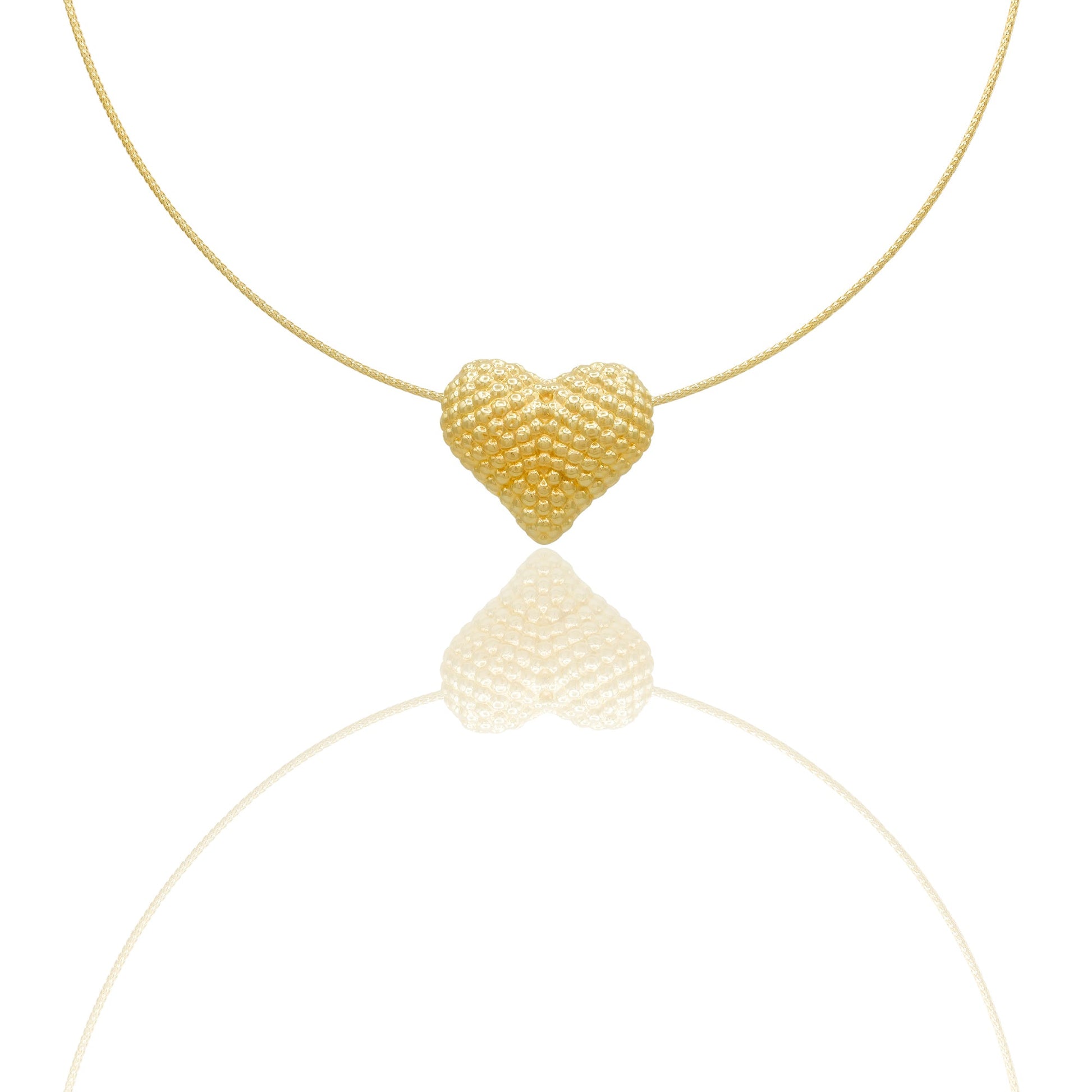 Collane Oro Giallo Elettroformato  Solo Oro Lunghezza Cuore cm. 2,2 Larghezza Cuore cm. 2,6 Spessore Cuore mm. 5 