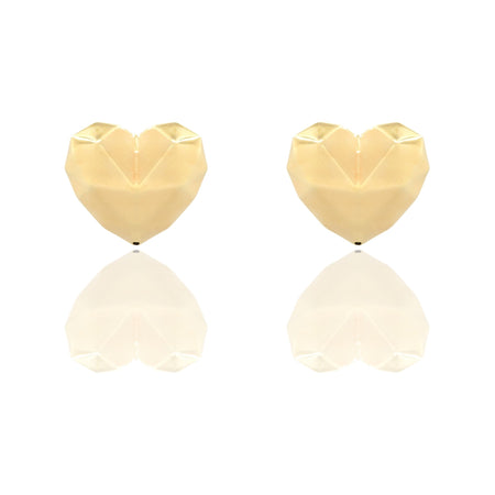 ORECCHINI DONNA CUORE SFACCETTATO ELETTROFORMATO