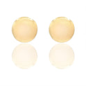 Orecchini Oro Giallo Oro 18 carati Bottone tondo Elettroformato Solo Oro cm. 2,0 x 2,0 spessore mm. 6