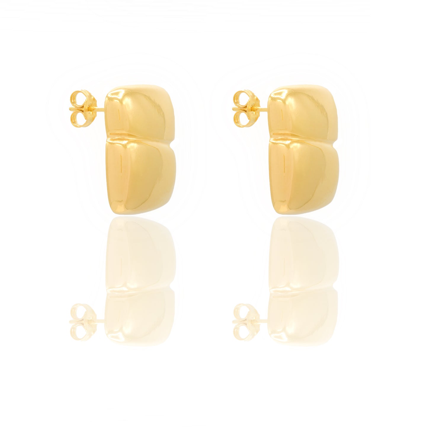 ORECCHINI DONNA BOTTONE QUADRATO ELETTROFORMATI