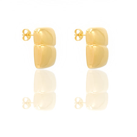 ORECCHINI DONNA BOTTONE QUADRATO ELETTROFORMATI