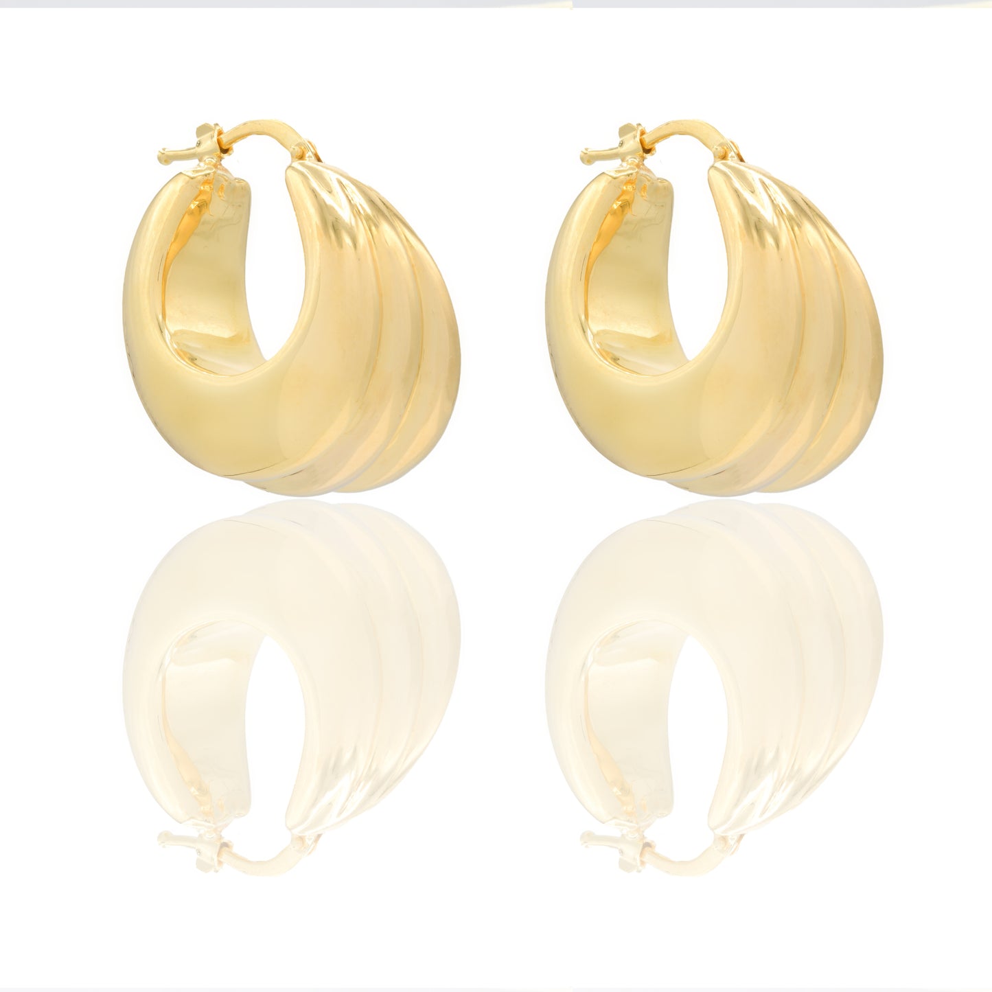 ORECCHINI DONNA CERCHIO BOMBATO ELETTROFORMATI