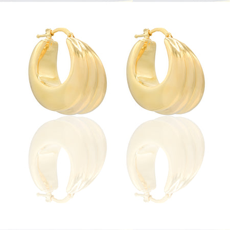 ORECCHINI DONNA CERCHIO BOMBATO ELETTROFORMATI