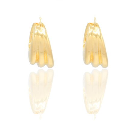 Orecchini Oro Giallo Oro 18 carati Cerchio Bombato Elettroformato Solo Oro spessore mm. 12 diametro cm.1,5