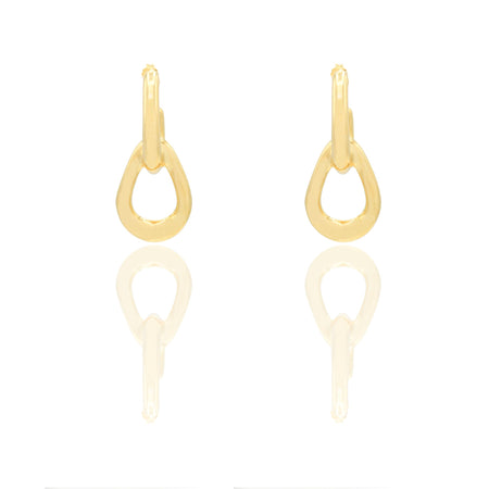 Orecchini Oro Giallo Elettroformato  Solo Oro  lunghezza cm.4,2