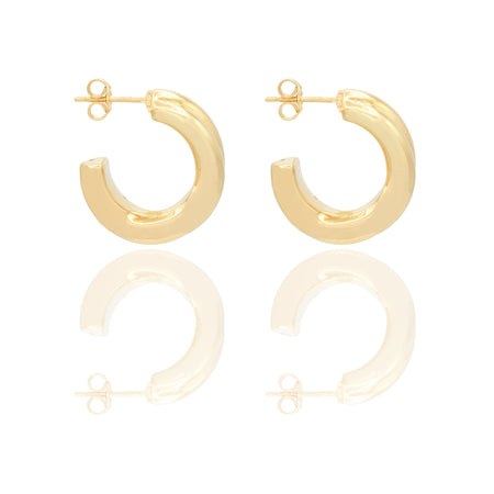 Orecchini Oro Giallo Elettroformato  Solo Oro  spessore mm. 4,5 diametro cm. 1,5 