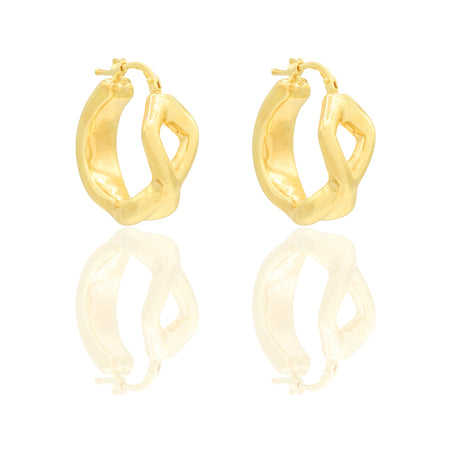 Orecchini Oro Giallo Elettroformato  Solo Oro spessore mm. 3,2 diametro cm. 1,5 