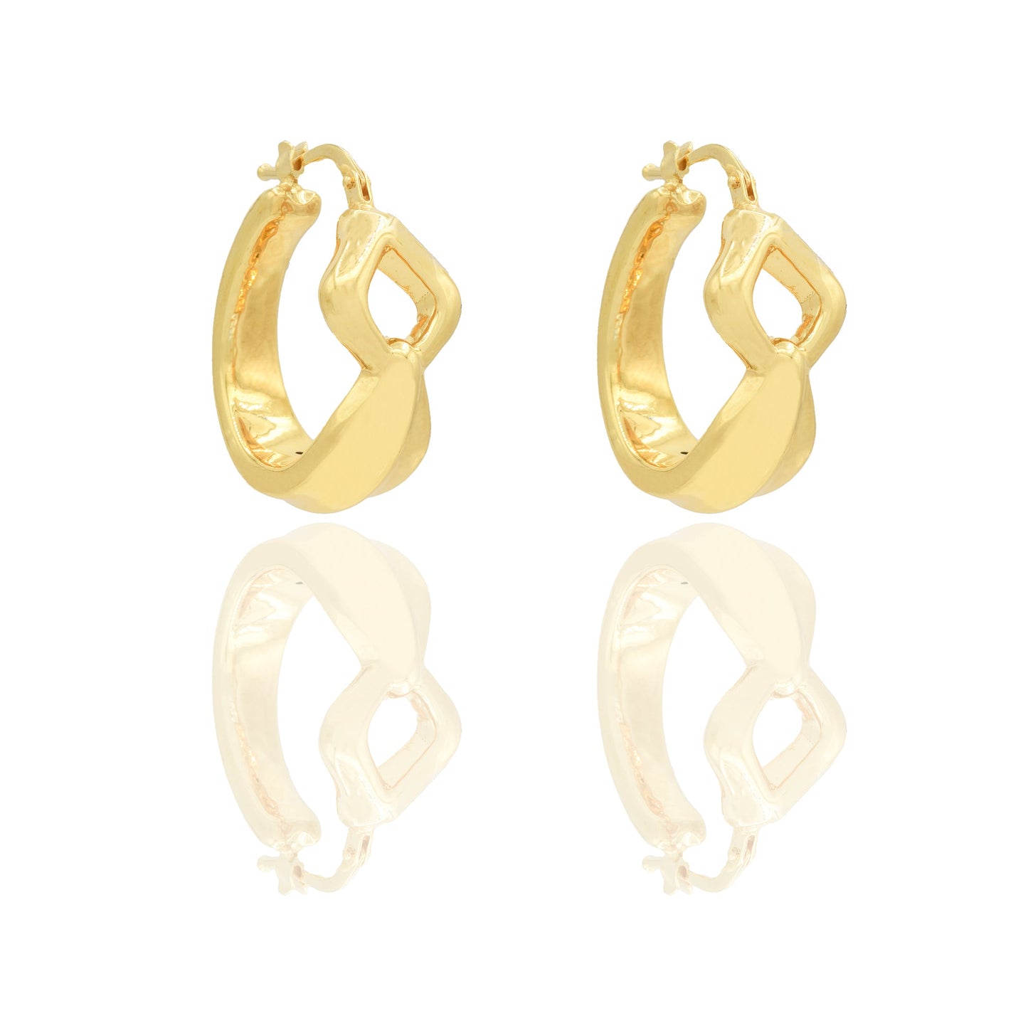 Orecchini Oro Giallo Elettroformato  Solo Oro spessore mm. 3,5 diametro cm. 1,5