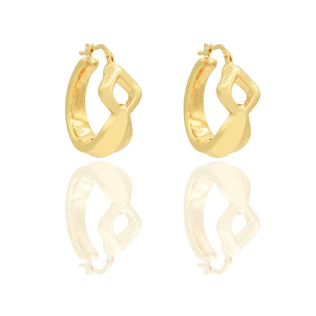 Orecchini Oro Giallo Elettroformato  Solo Oro spessore mm. 3,5 diametro cm. 1,5