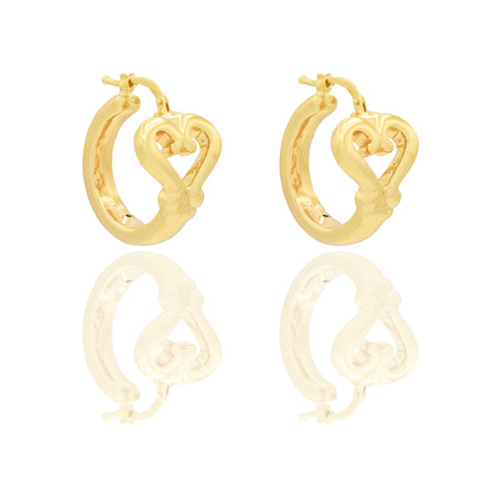 ORECCHINI CERCHI ELETTROFORMATI CON CUORI