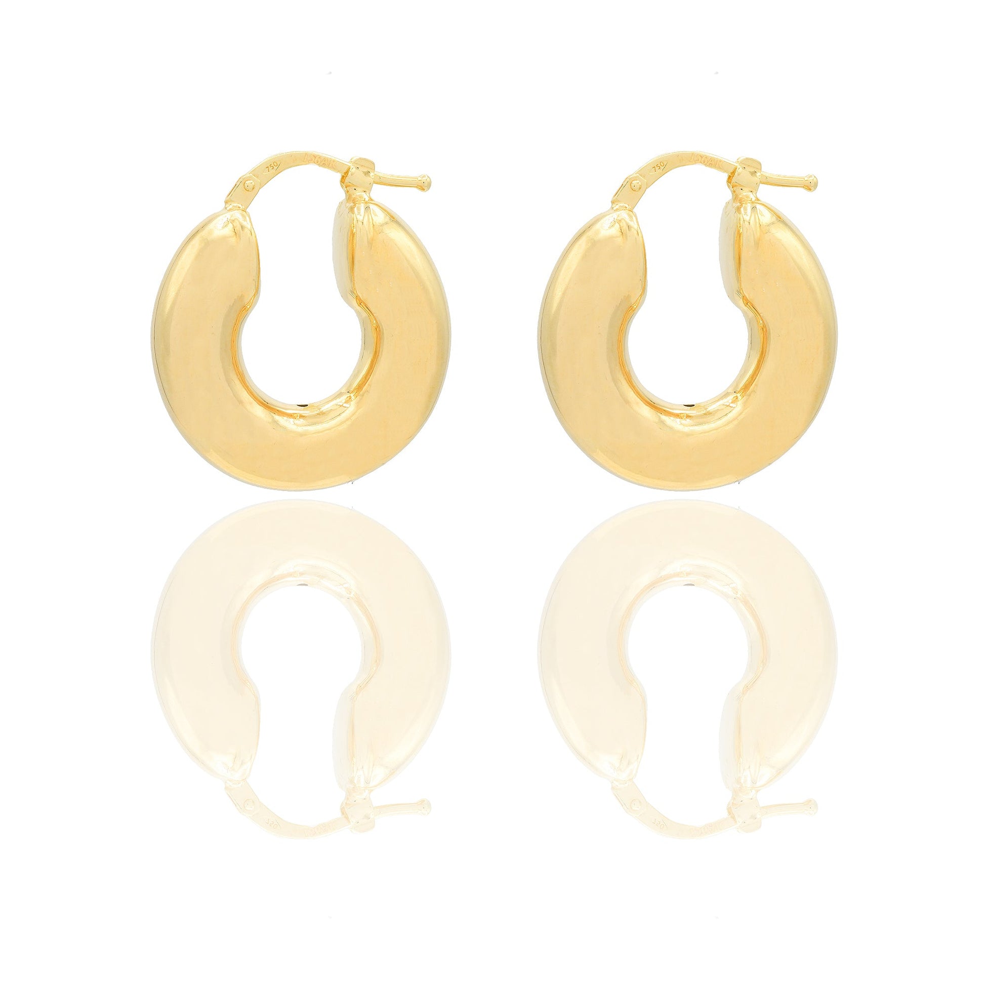 Orecchini Oro Giallo Elettroformato  Solo Oro spessore mm. 6 diametro cm. 0,8 