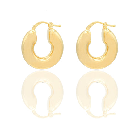 Orecchini Oro Giallo Elettroformato  Solo Oro spessore mm. 6 diametro cm. 0,8 