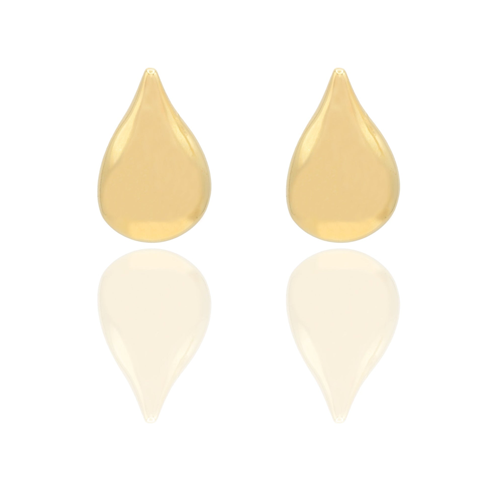 Orecchini Oro Giallo Elettroformato  Solo Oro Lunghezza cm 3 larghezza cm. 1,9