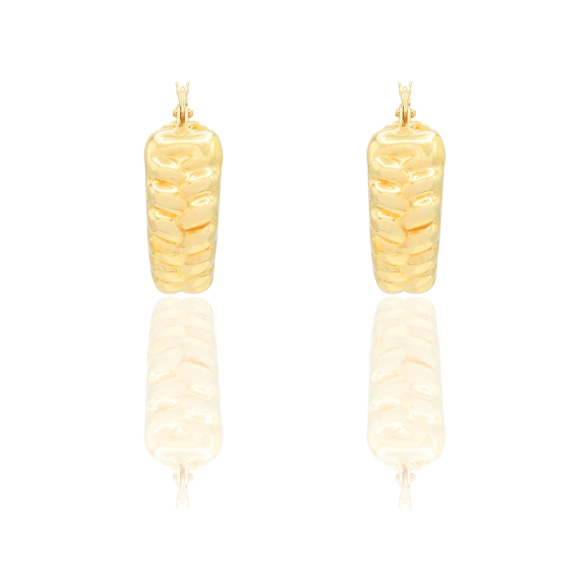 Orecchini Oro Giallo Elettroformato  Solo Oro  Lunghezza cm. 2,2 