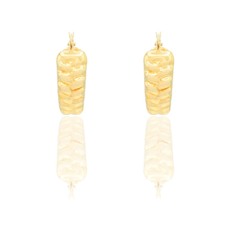 Orecchini Oro Giallo Elettroformato  Solo Oro  Lunghezza cm. 2,2 
