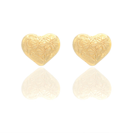 Orecchini Oro Giallo Elettroformato  Solo Oro Lunghezza cm. 1,5 larghezza 1,9 