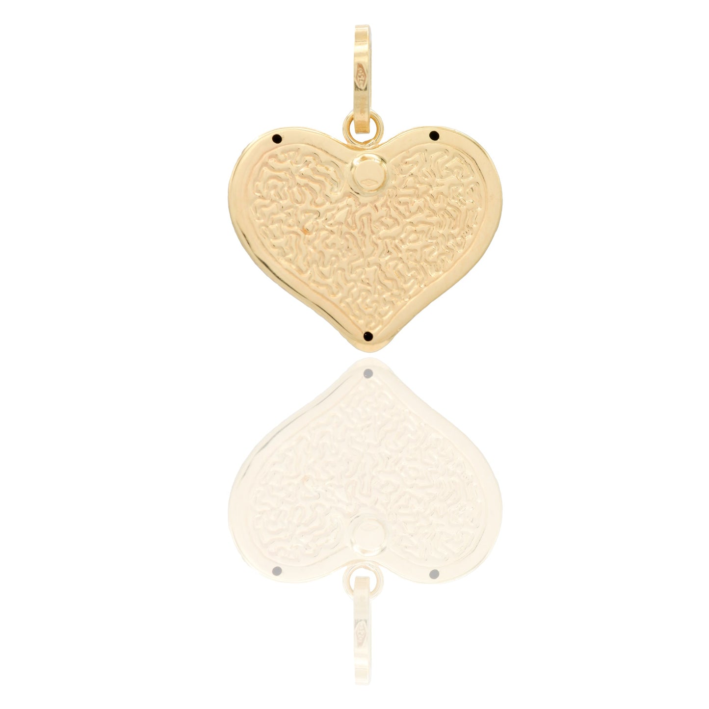 CIONDOLO DONNA DONNA CUORE ELETTROFORMATO DIAMANTATO CON FIORI