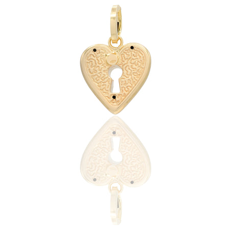 CIONDOLO DONNA DONNA CUORE ELETTROFORMATO CON FESSURA CHIAVE