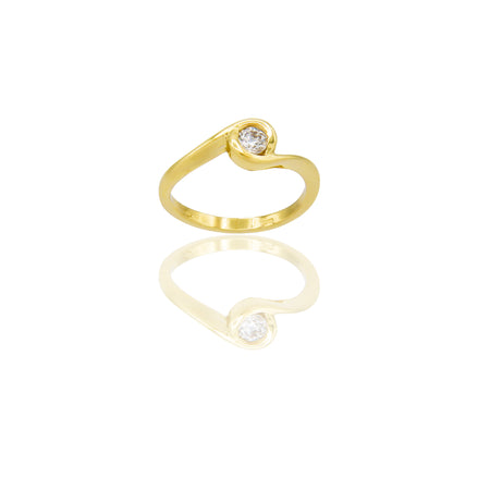 ANELLO DONNA SOLITARIO TORNITO