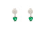 BAGUETTE ZIRC CON CUORE PT VERDE