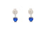 BAGUETTE ZIRC CON CUORE PT BLU 