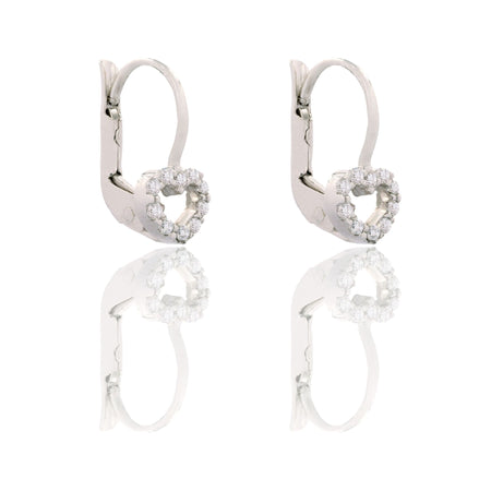 ORECCHINI DONNA SAGOMA CUORE CHIUSURA MONACHINA