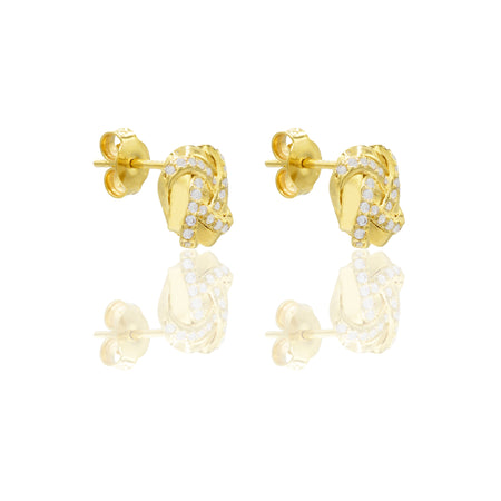 ORECCHINI DONNA DONNA BOTTONE INTRECCIATO