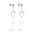 ORECCHINI DONNA CUORE A LASTRA PENDENTE