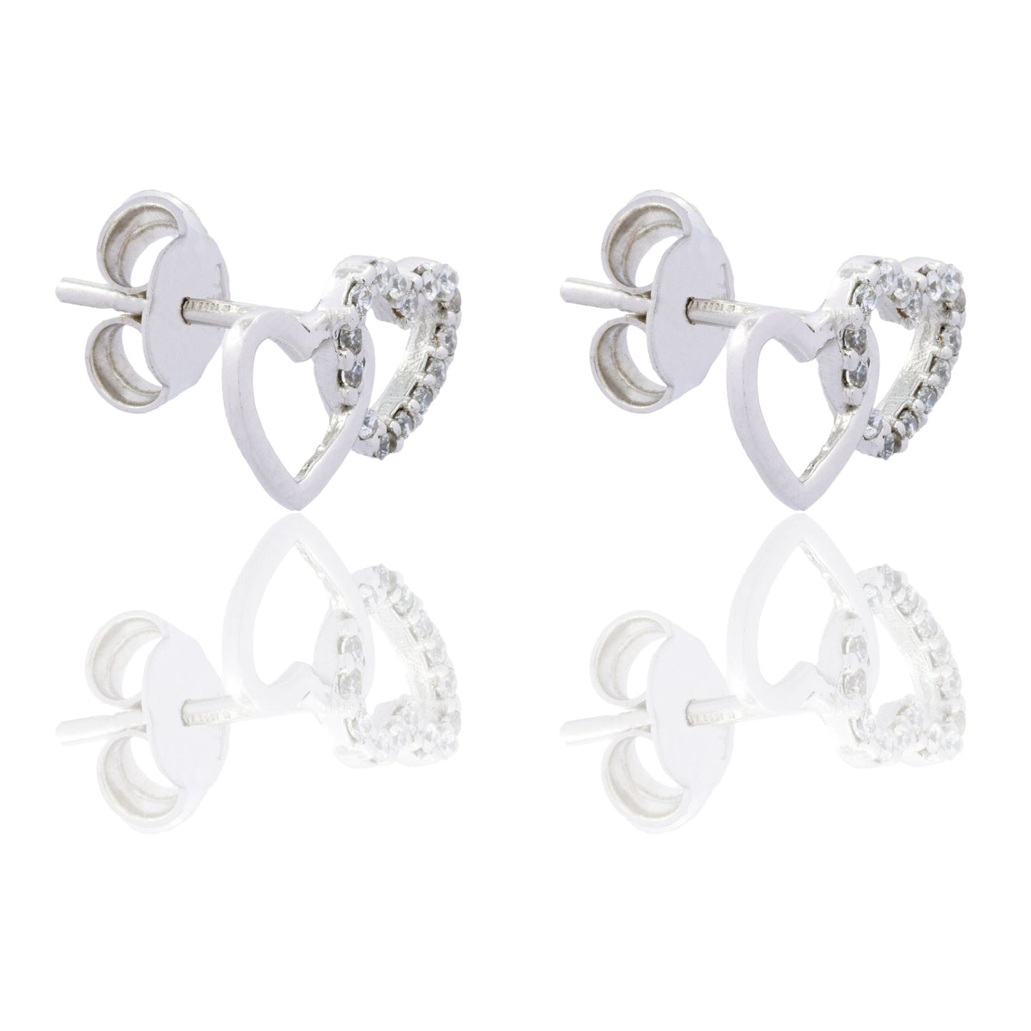 ORECCHINI DONNA CUORI INTRECCIATI A LOBO