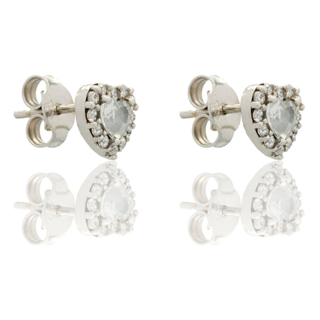 ORECCHINI DONNA CUORE A LOBO CENTRO E CONTORNO