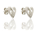 ORECCHINI DONNA CUORE TRAFORATO A LOBO CON GOCCIA