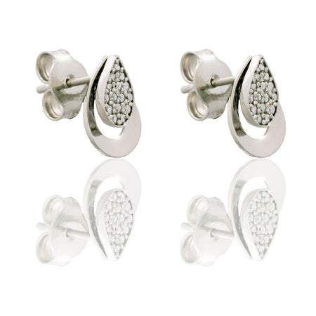 ORECCHINI DONNA DONNA GOCCIA A LOBO CON CONTORNO