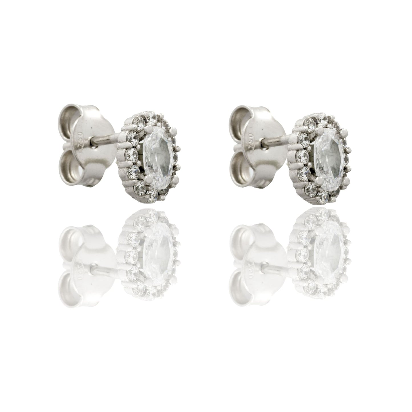 ORECCHINI DONNA DONNA OVALE A LOBO CENTRO E CONTORNO