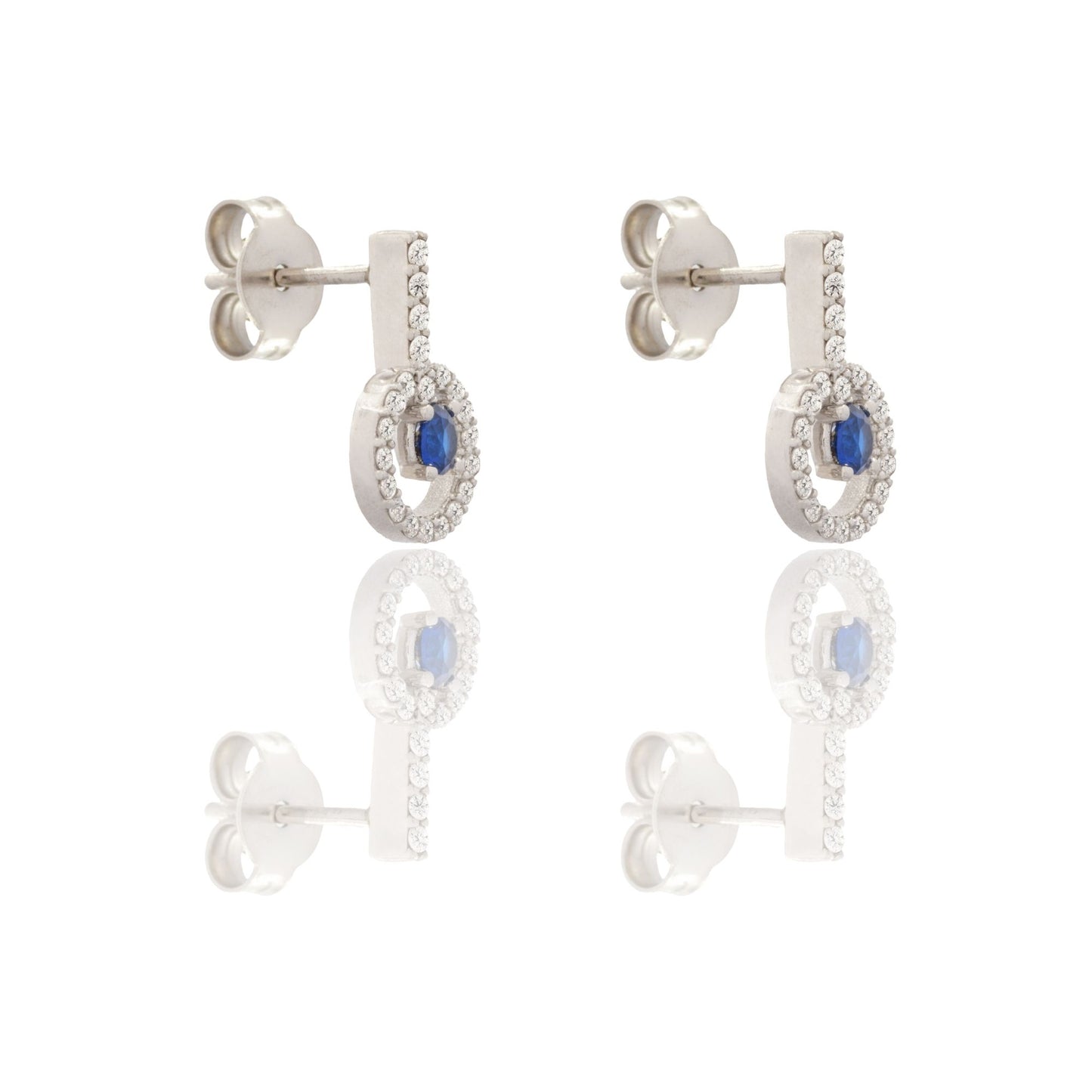 ORECCHINI DONNA DONNA CERCHIO PENDENTE CON PIETRA CENTRALE