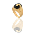 ANELLO UOMO SCUDO OVALE CON SERPENTE