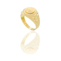 ANELLO UOMO SCUDO TONDO