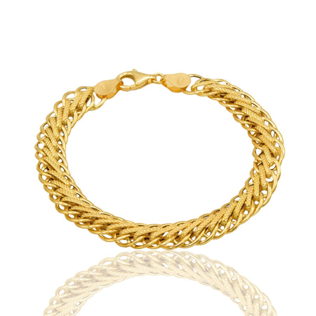 Bracciale Oro Giallo Oro 18 carati Maglie Intrecciate  Solo Oro