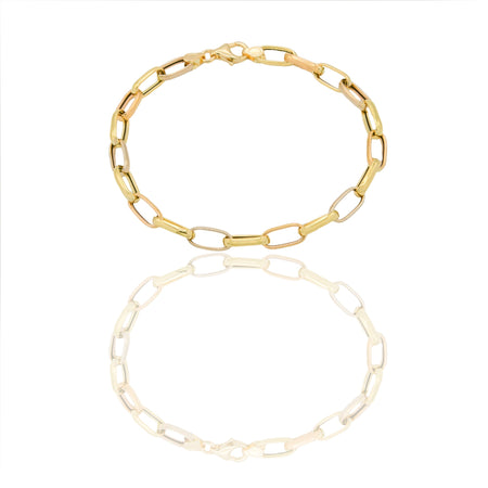 Bracciali Oro Giallo Oro Bianco, Oro Rosa Oro 18 carati maglie fantasia Solo oro 19,5cm x 0,5cm