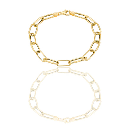 Bracciali Oro Giallo Oro 18 carati maglie fantasia Solo oro 19cm x 0,5cm