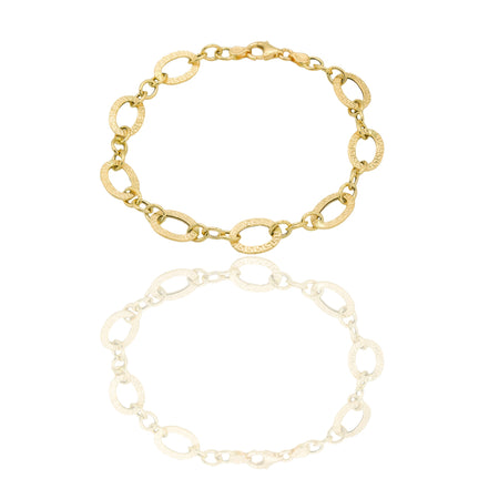 Bracciali Oro Giallo Oro 18 carati maglie fantasia Solo oro 20cm x 1cm