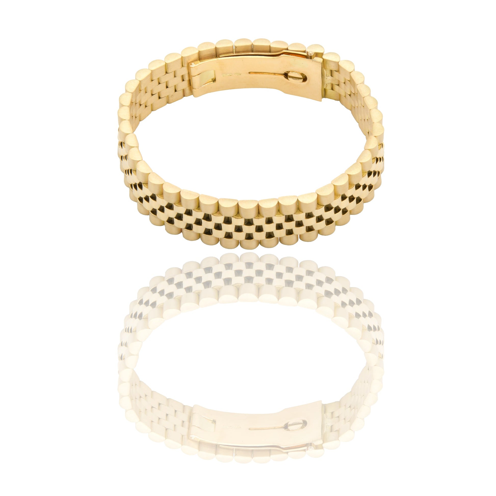 Bracciali Oro Giallo Oro 18 carati maglia giubile Solo Oro spessore 16mm