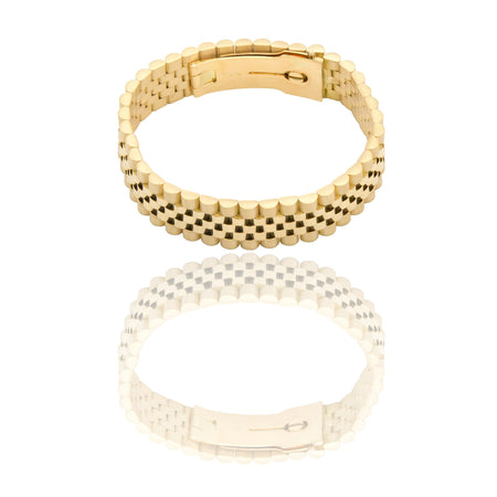 Bracciali Oro Giallo Oro 18 carati maglia giubile Solo Oro spessore 16mm