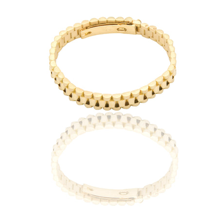 Bracciali Oro Giallo Oro 18 carati Maglia president Solo Oro spessore 10mm