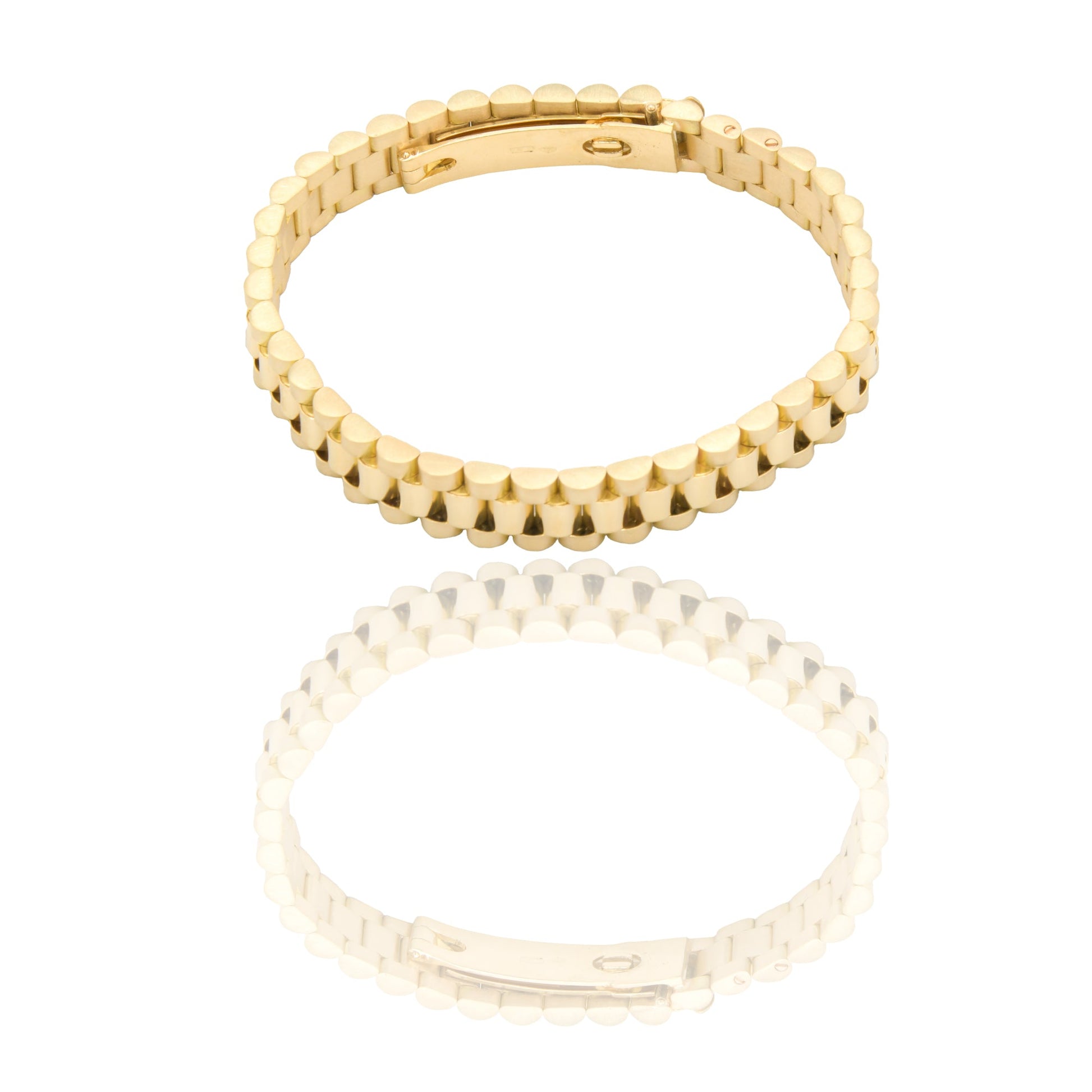 Bracciali Oro Giallo Oro 18 carati maglia giubile Solo Oro spessore 10mm