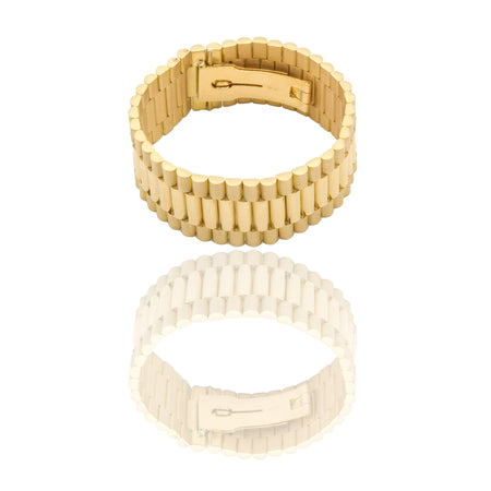 Bracciali Oro Giallo Oro 18 carati Maglia president Solo Oro spessore 28mm