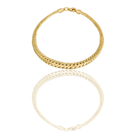 Bracciali Oro Giallo Catena vuota  Solo Oro cm. 19