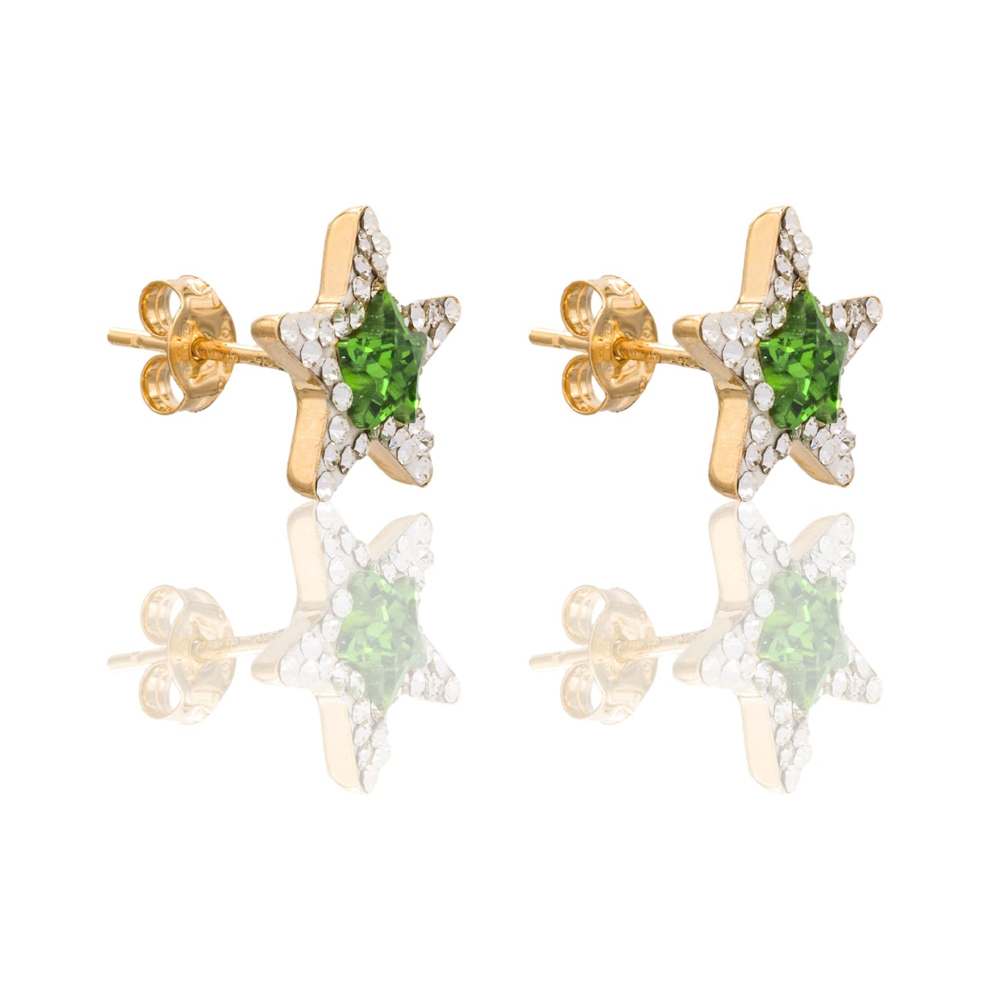 ORECCHINI DONNA STELLA PIETRA CENTRALE E CONTORNO