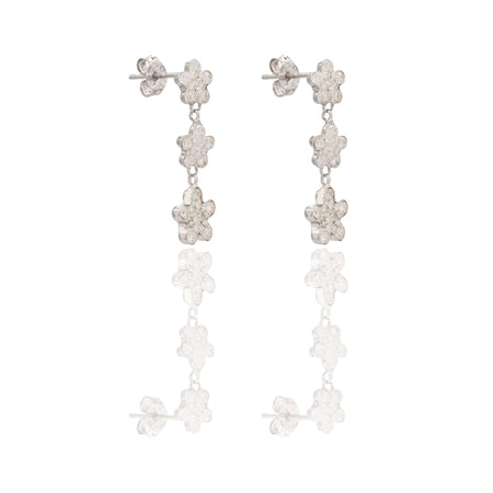 ORECCHINI DONNA TRILOGY FIORI ZIRCONATI PENDENTI